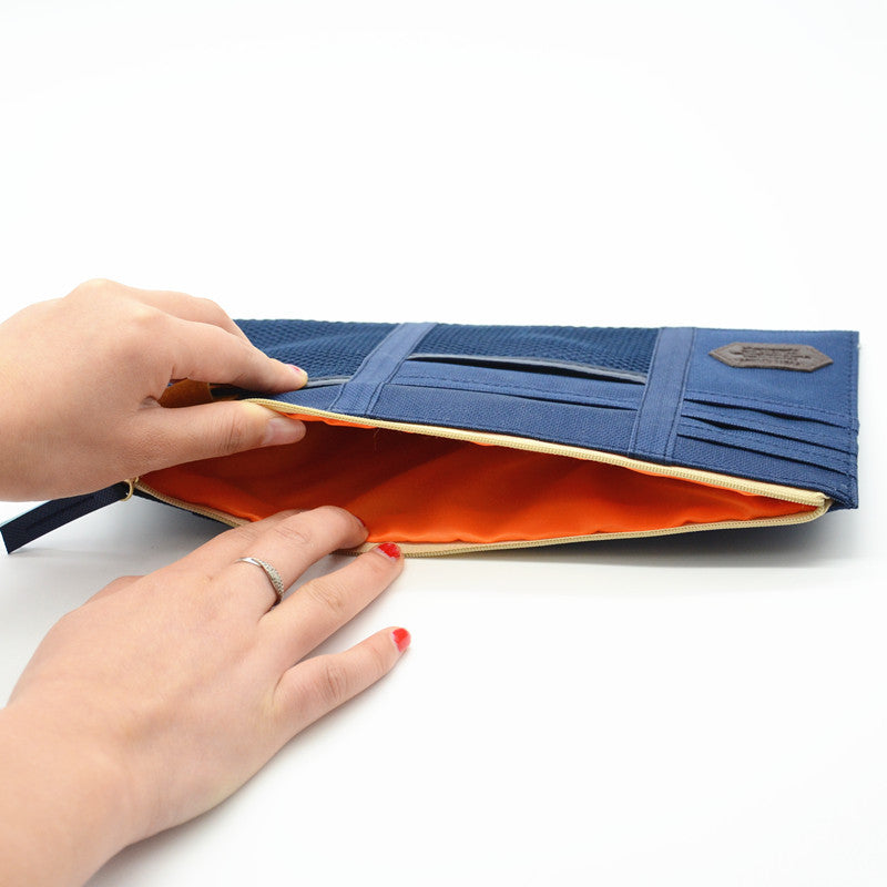 Car Sun Shield Blue Storage Bag Pocket Pouch CD case Card Bag Phone Holde