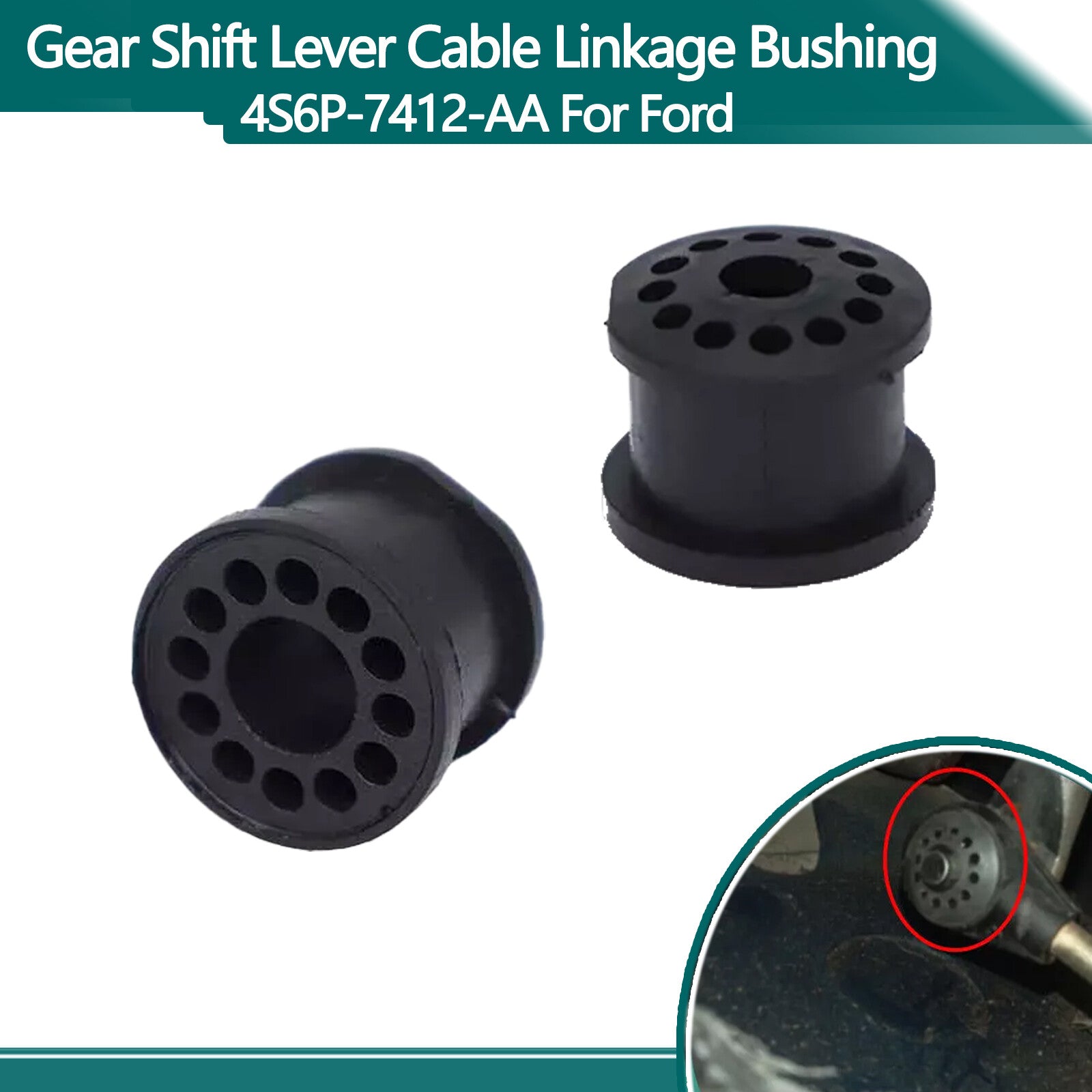 for Ford Focus Fiesta Gear Shift Lever Cable Linkage Bushing 4S6P-7412-AA Repair