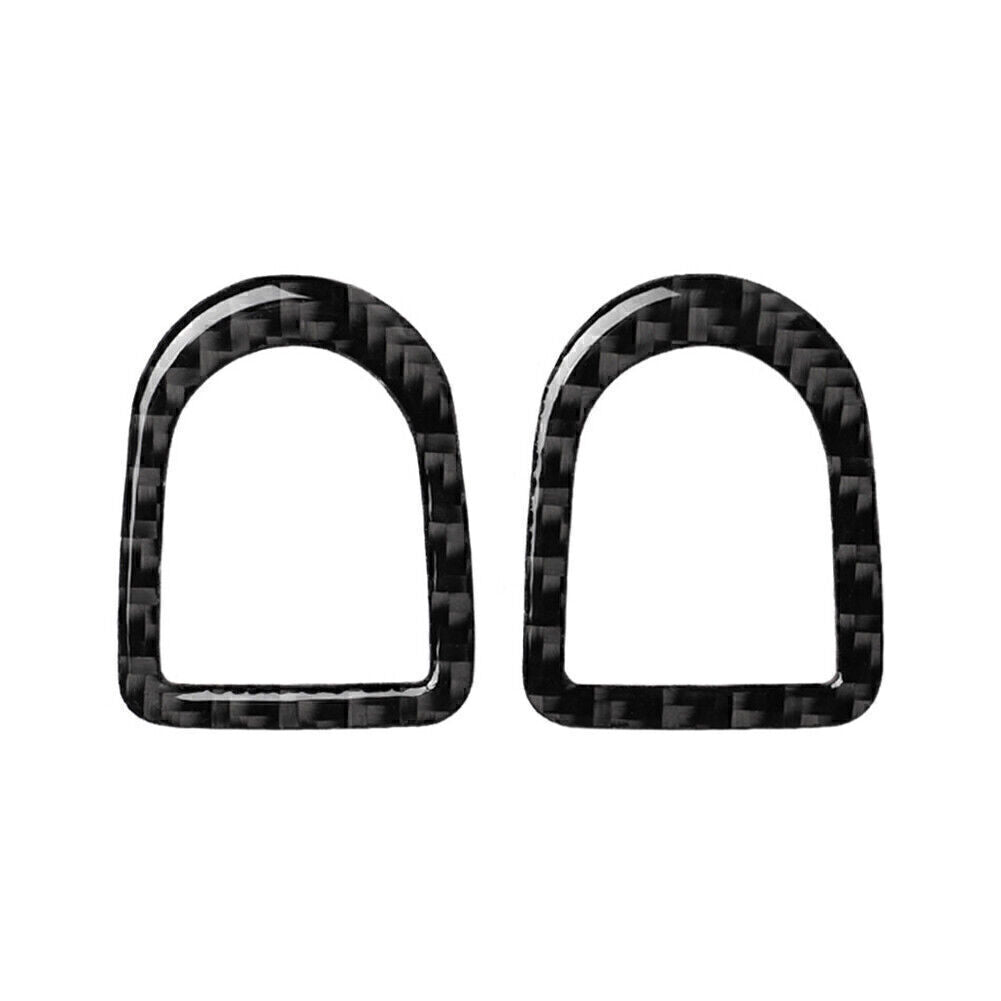 2X Carbon Fiber Door Lock Pins Frame Cover Trim for Ford for Mustang 2009-2013 2012