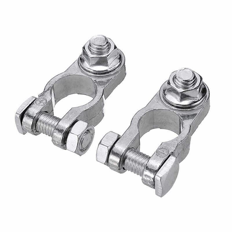 Copper automotive battery clip terminal connector with zinc terminals, single row, 2 pieces
