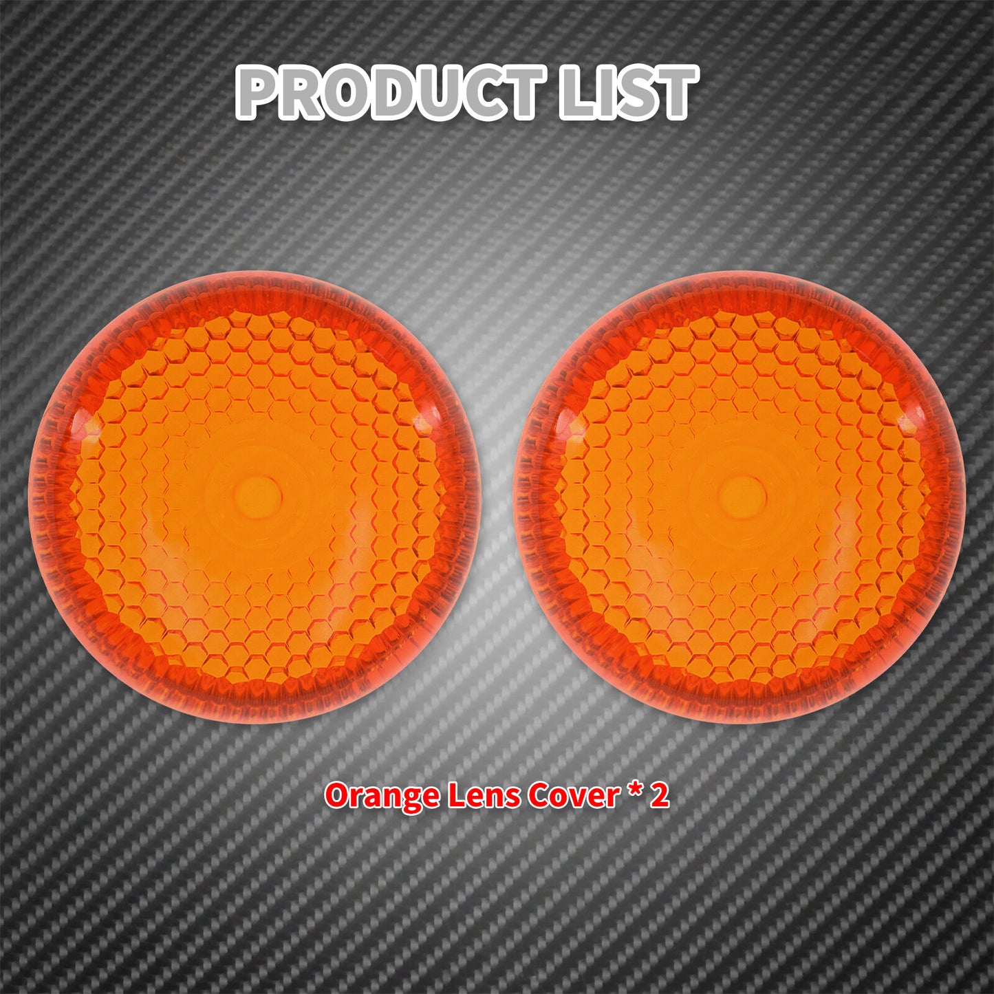 2x Amber Bullet Turn Signals Light Lens Cover Fit for Harley FLRT FLTRX 2000-23