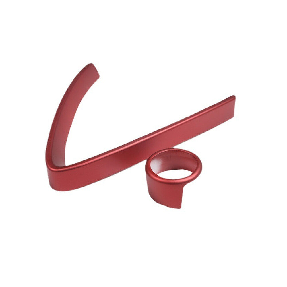 2¡ÁRed ABS Front Logo Decorative Ring Grille Trim for Alfa Romeo for Stelvio 2017+