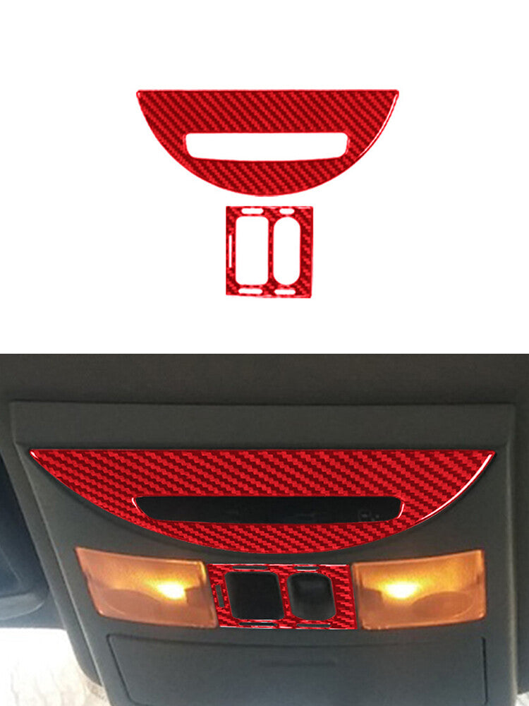 Red Carbon Fiber Reading Light Control Trim Cover for Nissan Quest 2004-2006