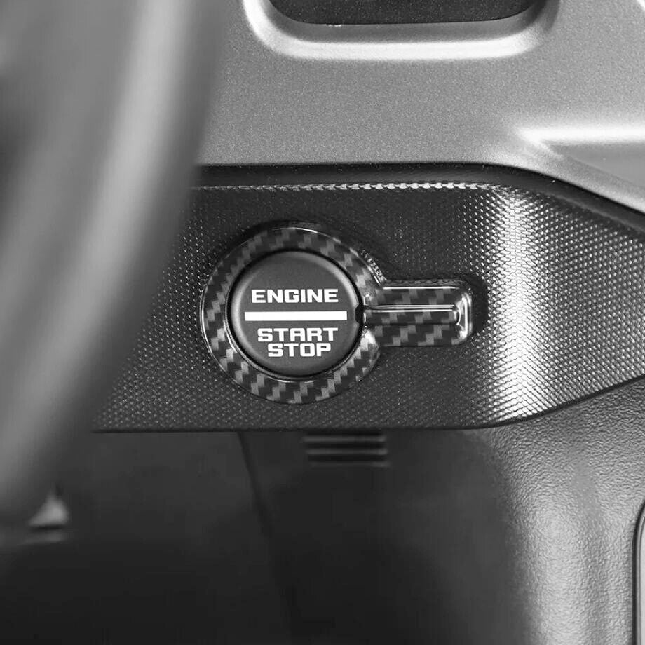 Car Engine Start/Stop Button Cover Trim  for ford  Bronco 21-24 Accessories Carbon