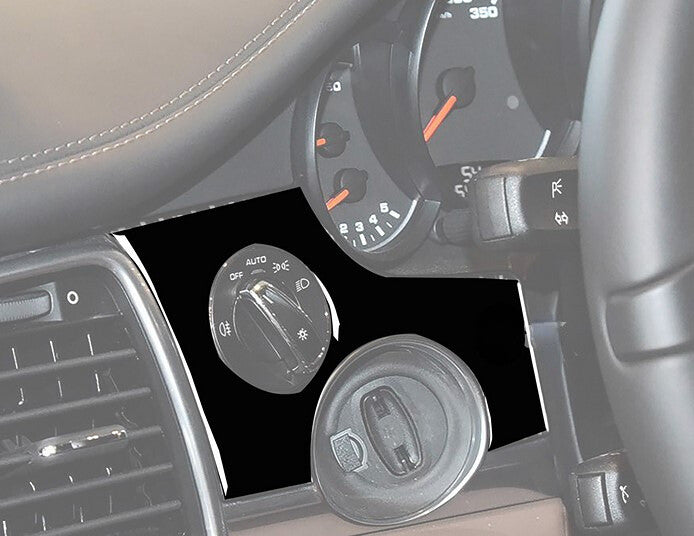 Sleek black interior headlight cover trim suitable for Porsche for Panamera 2017 - 2020