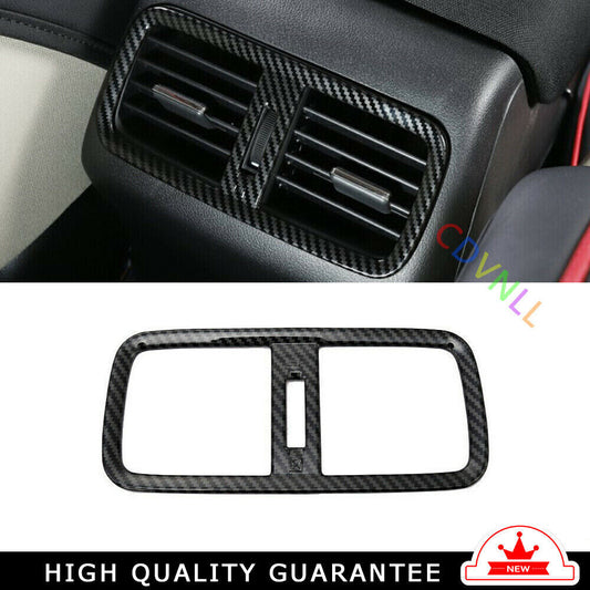 Rear Air Outlet Vent Frame Trim 1X Fit for Honda CRV CR-V 2012-2016 Carbon Fiber