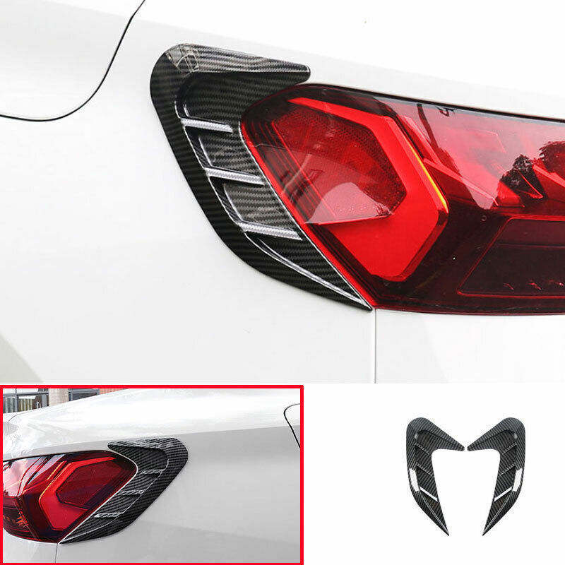 for Audi A3 2022-2024 ABS Carbon Fiber Rear Tail Light Lamp Strip Cover Trim 2P