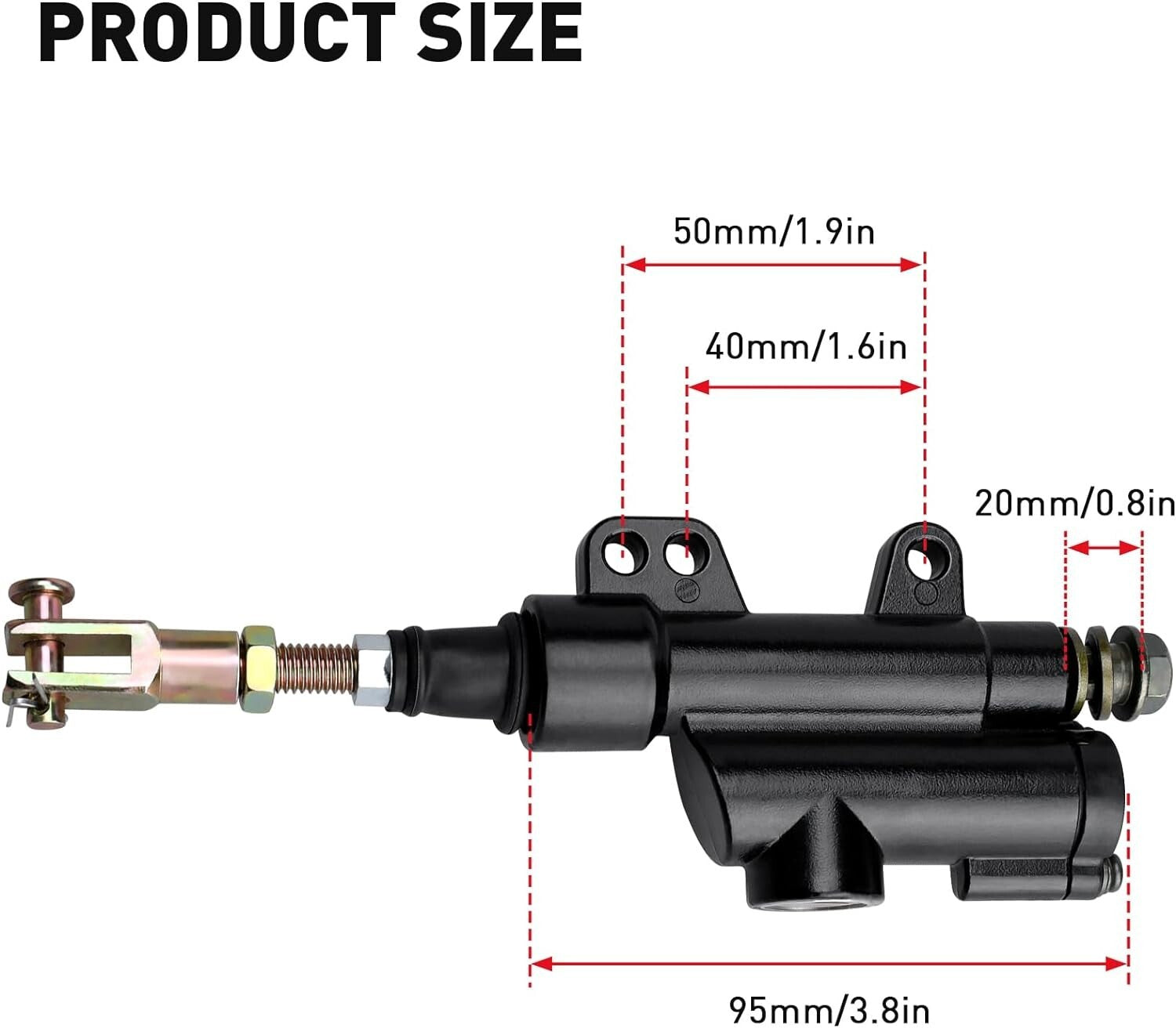 Brake Master Cylinder Coolster 0.4” for Baja for 125cc SSR 110cc 140cc 90cc 70cc