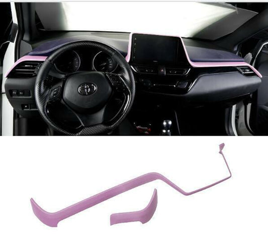 Pink Dashboard Side Vent Overlay Cover Trim 2PCS for Toyota CHR C-HR 2018-2021