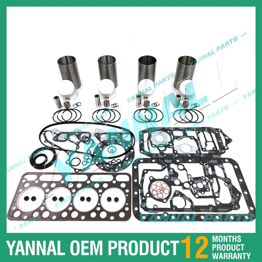V1702 Overhaul and Reconstruction Kit with Full Gaskets for Kubota Diesel Engines