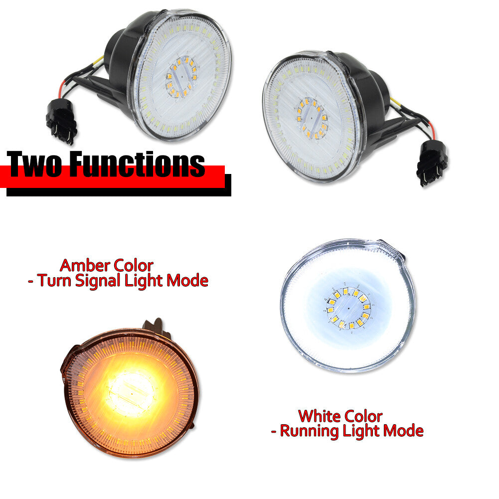 2-pack of DRL turn signal LED light replacement parts for Pontiac Firebird 1998-2002 transparent