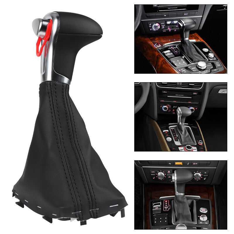 New Gear Shift knob Shifter Leather Gaiter Boot Cover for Audi A4 A5 A6 Q5 Q7 US