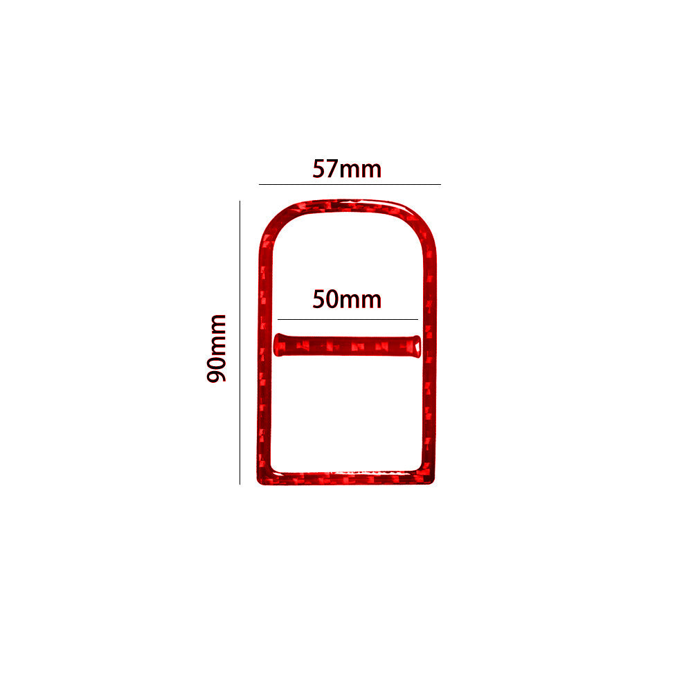 Red Carbon Fiber EPB Console Outer Frame Trim for Volkswagen for Tiguan 2013-2017