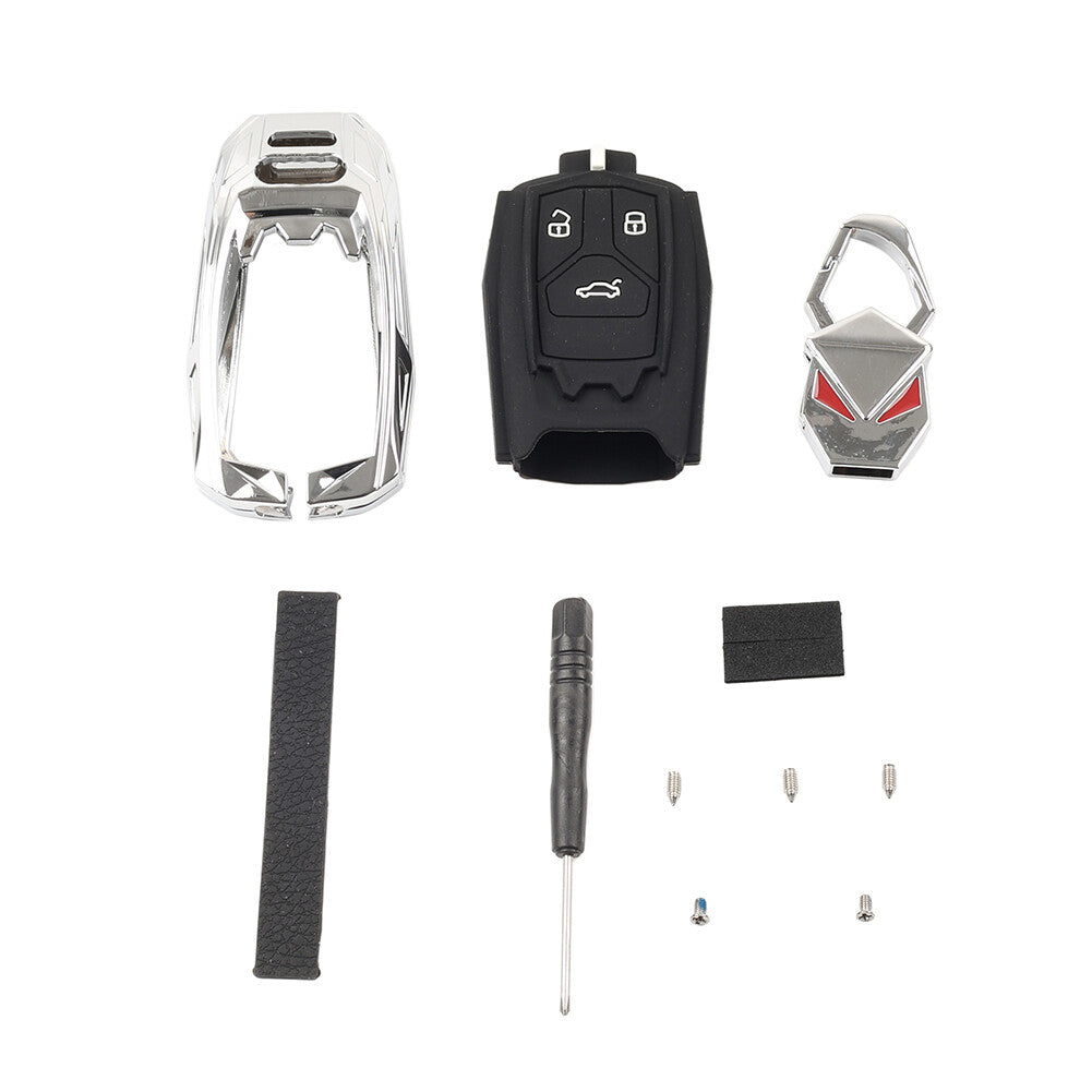 for Smart Remote Key Fob Cover Silver for Audi A4 A5 S5 SQ5 Q5 Q7 TT