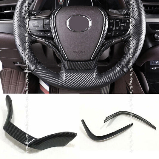 for Lexus ES350/300h/250 2019-23 Carbon fiber Steering Wheel button Frame cover