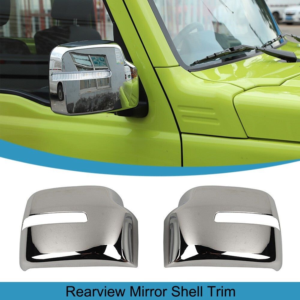 Exterior Side Rearview Mirror Shell Cover Trim for Suzuki for jimny 2019-2023 Chrome