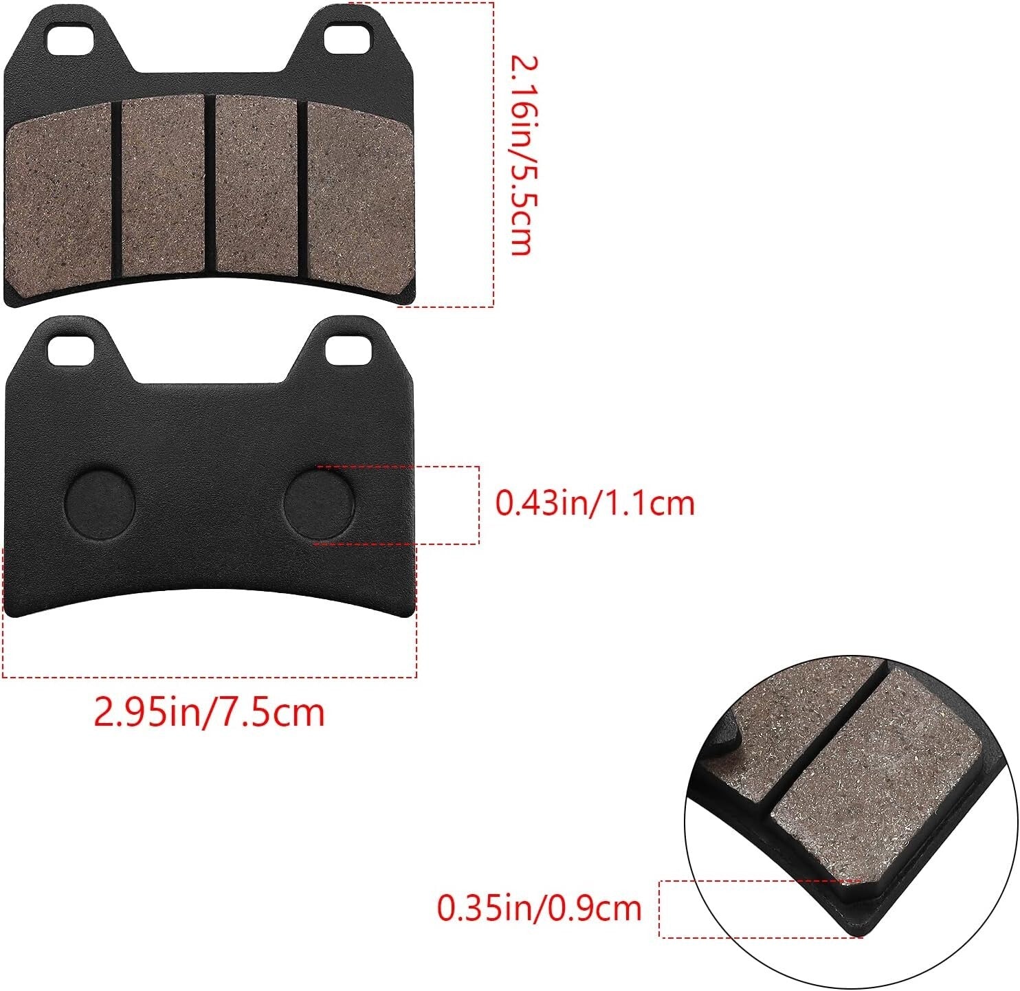 Front Brake Pads for MOTO GUZZI STREET BIKES BrevaV1100 Special Series 2002-2005