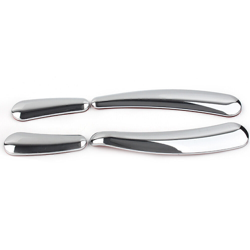 4x Chrome Curved Swingarm Frame Insert Set for Harley Softail Models 2008-up