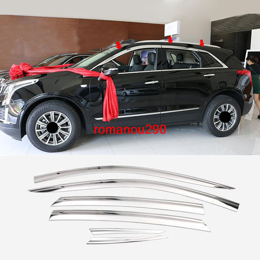 for Cadillac XT5 2017-2024 Chrome Window Visor Vent Shade Rain Guard Door Visor