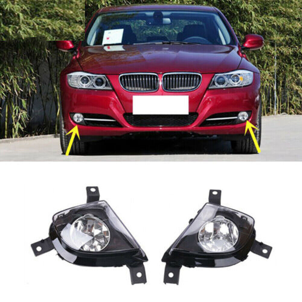 Pair Front Bumper Replace Fog Light Lamp Fit for BMW E90 E91 328i 335i 2009-2011