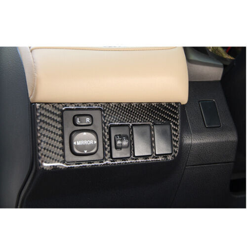 Soft Carbon Fiber Inner Rearview Mirror Switch Cover for Toyota RAV4 2013-2018