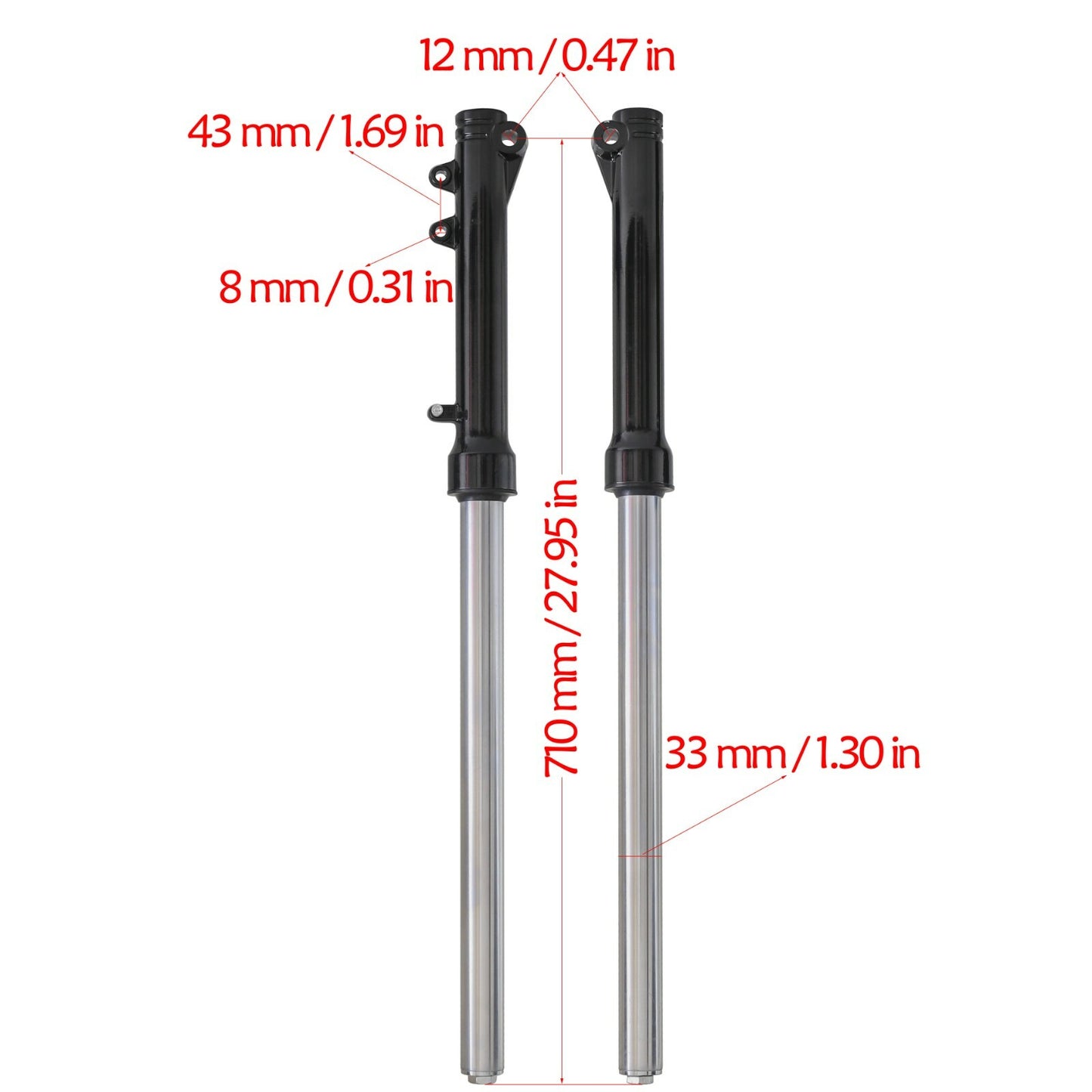 Front fork suspension triple clamp brake suitable for Dirt Pit bicycles SSR 110, 125cc, 150cc CRF70
