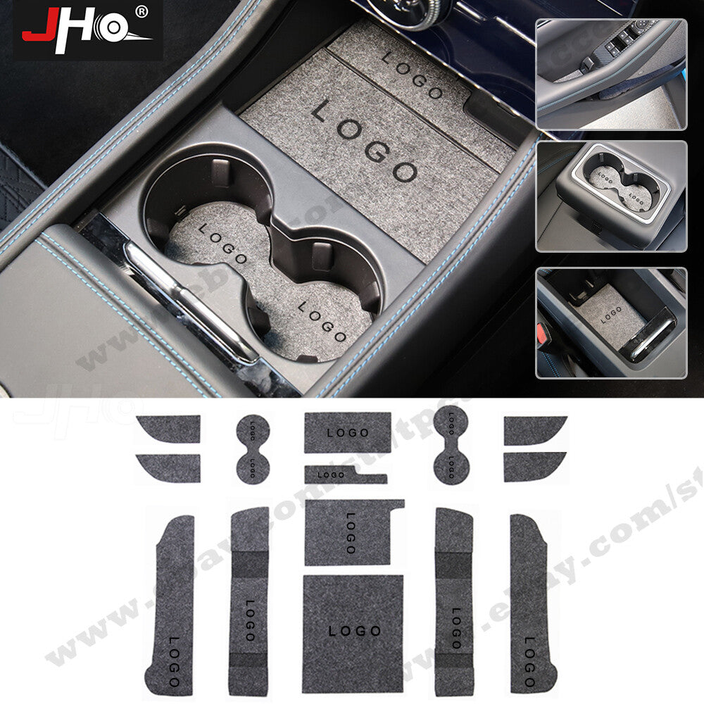 Car Inner Rubber Non-Slip Gate Slot Pad/Cup Holder Mat for Ford for Mustang Mach E