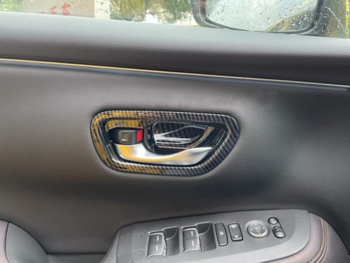 for Honda HR-V HRV 2023-24 Carbon Fiber ABS Interior Door Handle Bowl Cover Trim