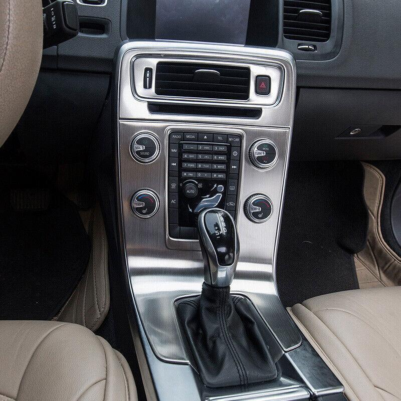 for Volvo S60 V60 2012-2019 Silver Steel Console AC Switch Control Panel Cover