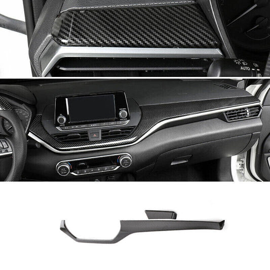 for Nissan Altima Teana 2019-23 Carbon Fiber Center Console Dash Panel Cover 2x