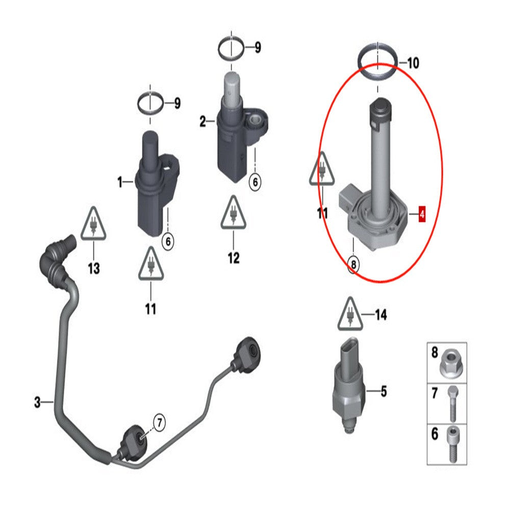 Oil Level Sensor New for BMW 1 3 5 6 7 Series X1 X3/5/6 Z4 E88 E90 12617607910