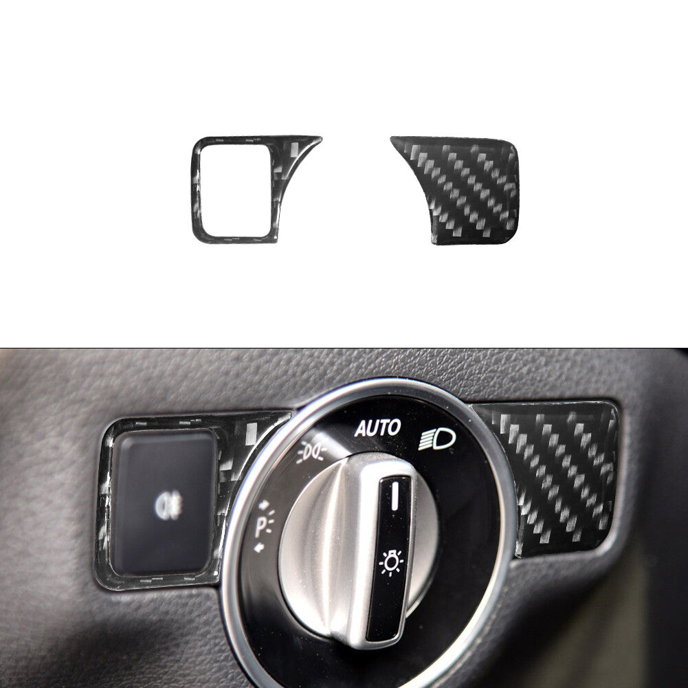 Carbon Fiber Headlight Switch Trim for Mercedes Benz CLA 2014-2018 GLA 2015-2018