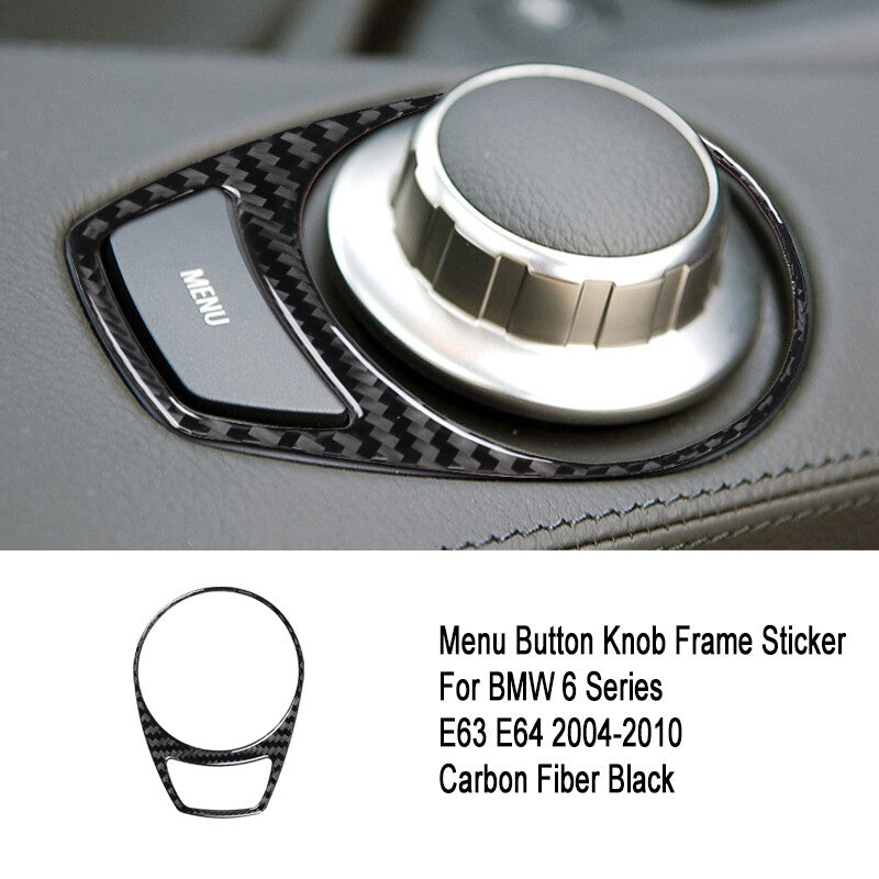 Carbon Fiber Radio Console Frame Cover Trim for BMW 6Series E63 E64 2004-2010