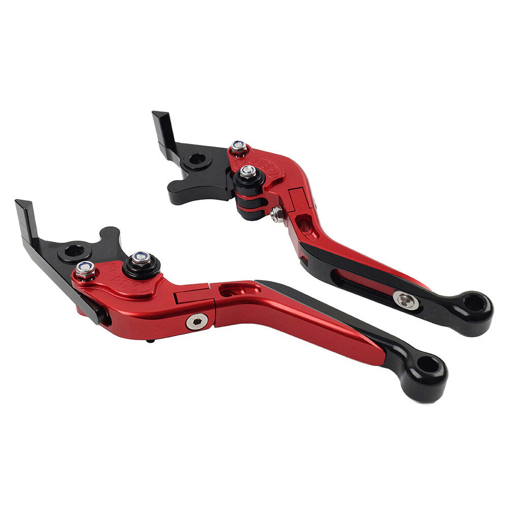 CNC Folding Extendable Brake Clutch Levers for Kawasaki ZX10R/RR/KRT 16-20 Red