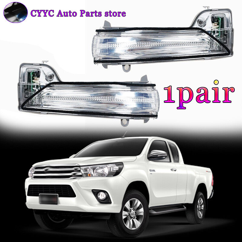 2Pcs Rearview LED Mirror Turn Signal Lamp for Toyota Hilux Revo pickup 2015-2020