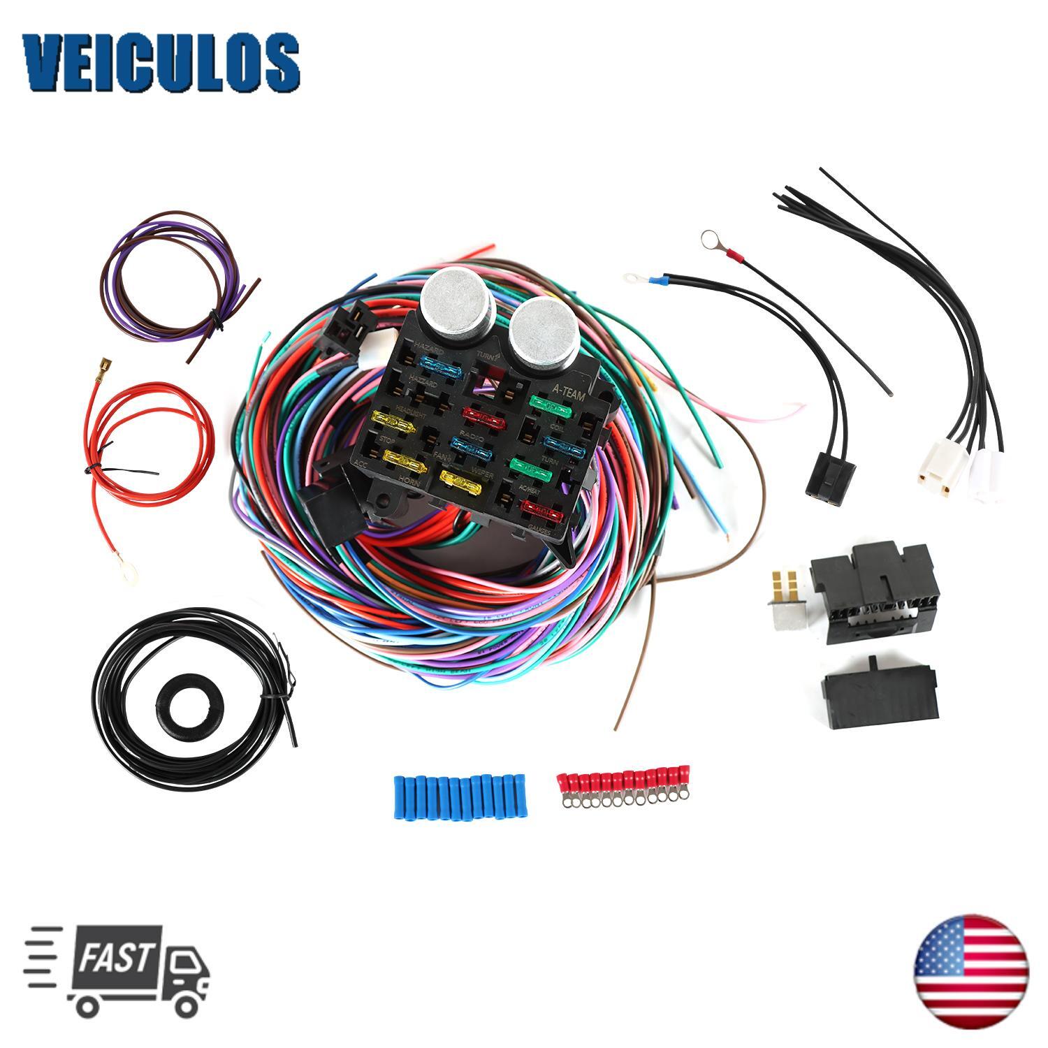 12 Circuit Wiring Harness Wire Kit for Chevrolet Pickup Truck Universal