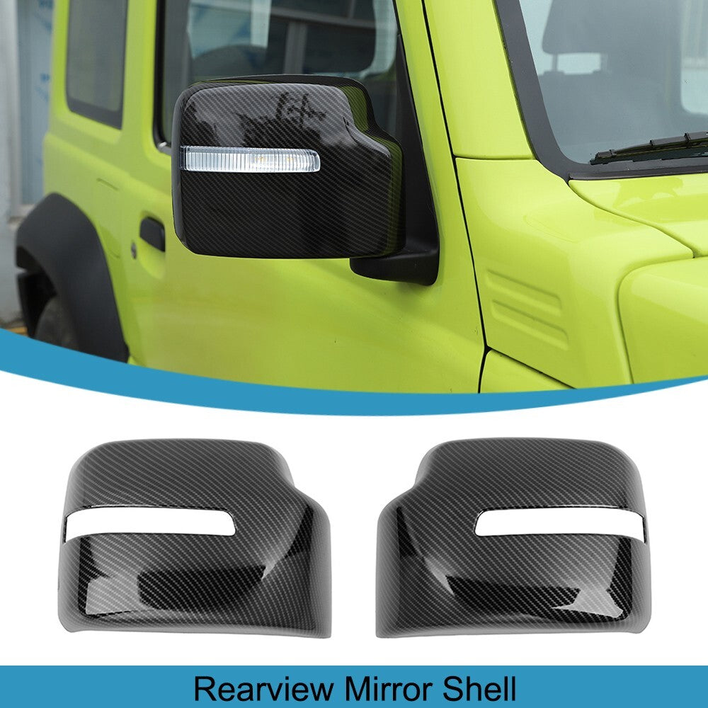 Exterior Rearview Mirror Shell Cover Trim for Suzuki for jimny 2019-23 Carbon Fiber