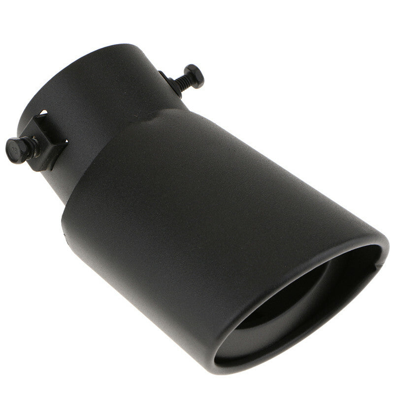Universal Black Car Rear Round Stainless Steel Exhaust Tip Pipe Tail Muffler