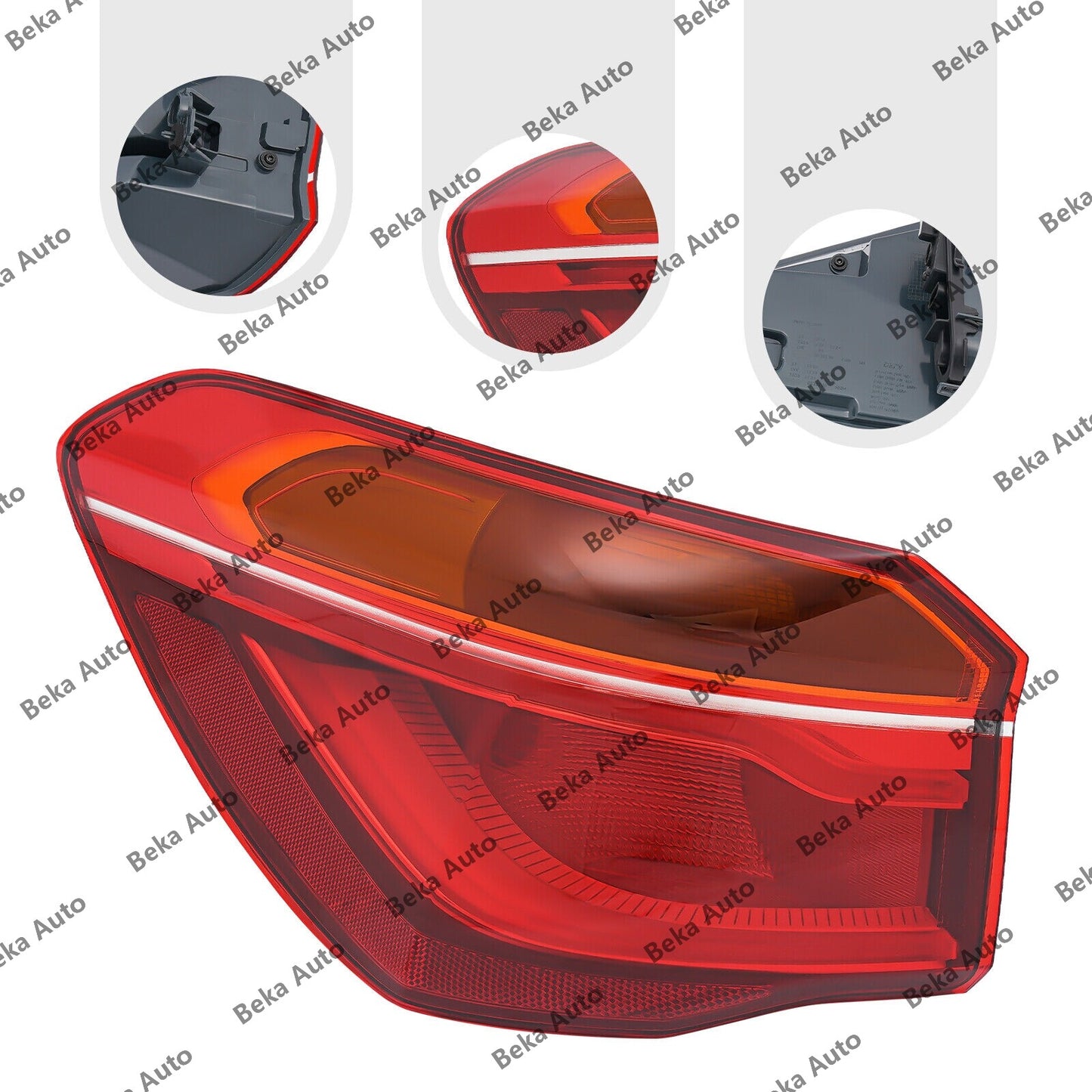 A pair of LED rear taillights for 2016, 2017, and 2019 for BMW X1 F48/F49 models.