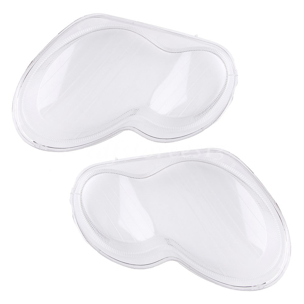 Pair Headlight Lens Cover Replacement for Mercedes for Benz C-Class W203 2001-2007
