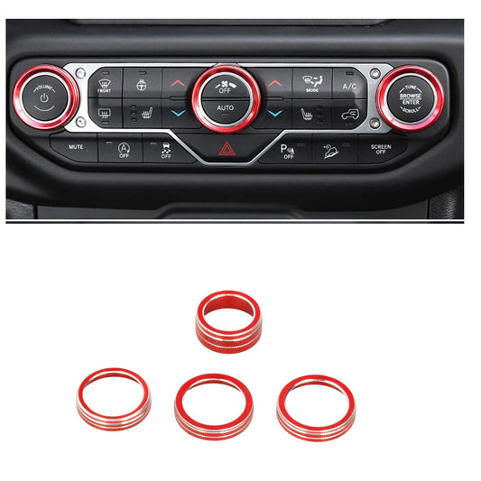 Air conditioning headlight switch knob/button cover decoration for Jeep for Wrangler 18-21