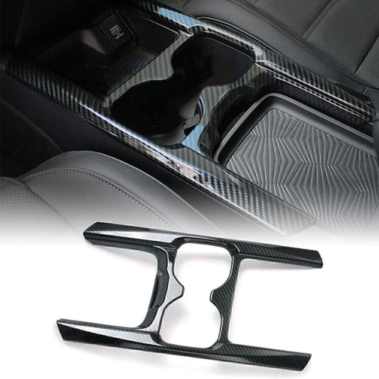 Carbon Fiber Water Cup Holder Cover Trim Frame for Honda CR-V CRV 5th 2017-2019