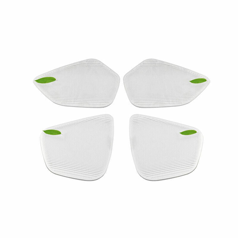 4P Inner Door Speaker Horn Cover Trim Matte Silver Steel for Cadillac CT4 20-24