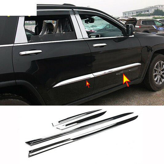 for Jeep Grand Cherokee 2014-2020 Chrome Body Side Door Liner Cover Molding Trim