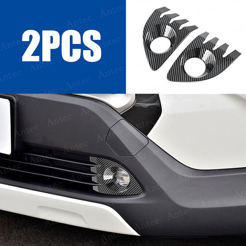 2X Carbon Fiber Front Fog Lamp Light Cover Trim for Toyota for Corolla Cross 22-24