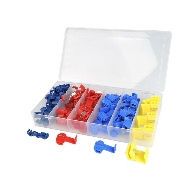 Car 65Pcs Lock Wire Terminal Quick Splice Solderless T-Tap Electrical Connector