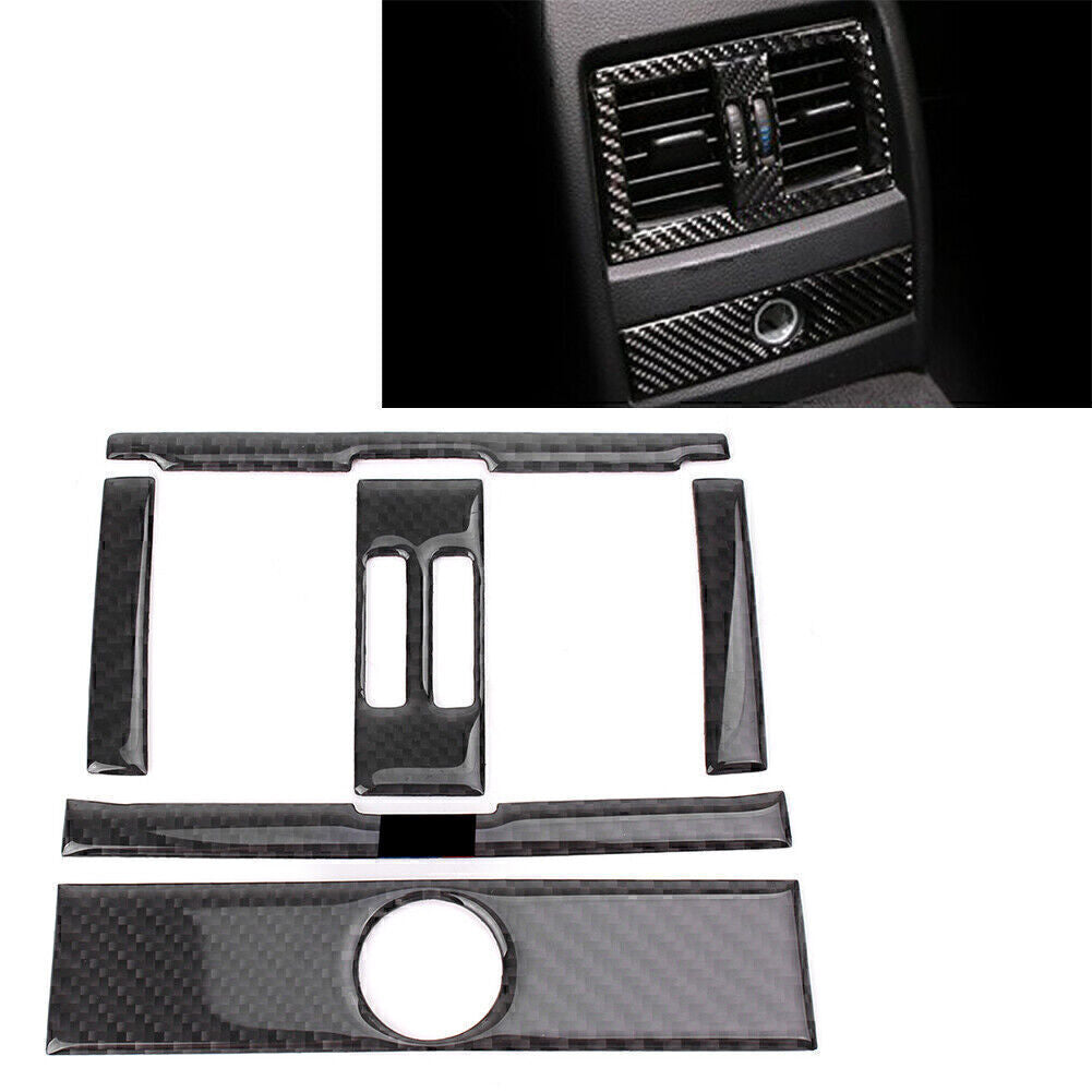 6x Car Rear Air Outlet Frame Cover Trim Carbon Fiber for BMW 3 series F30