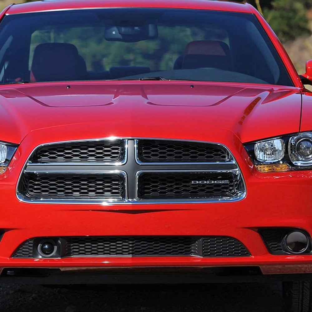 Front Bumper Fog Light Lamp Decor Cover Trim Bezels for Dodge Charger 2011-2014