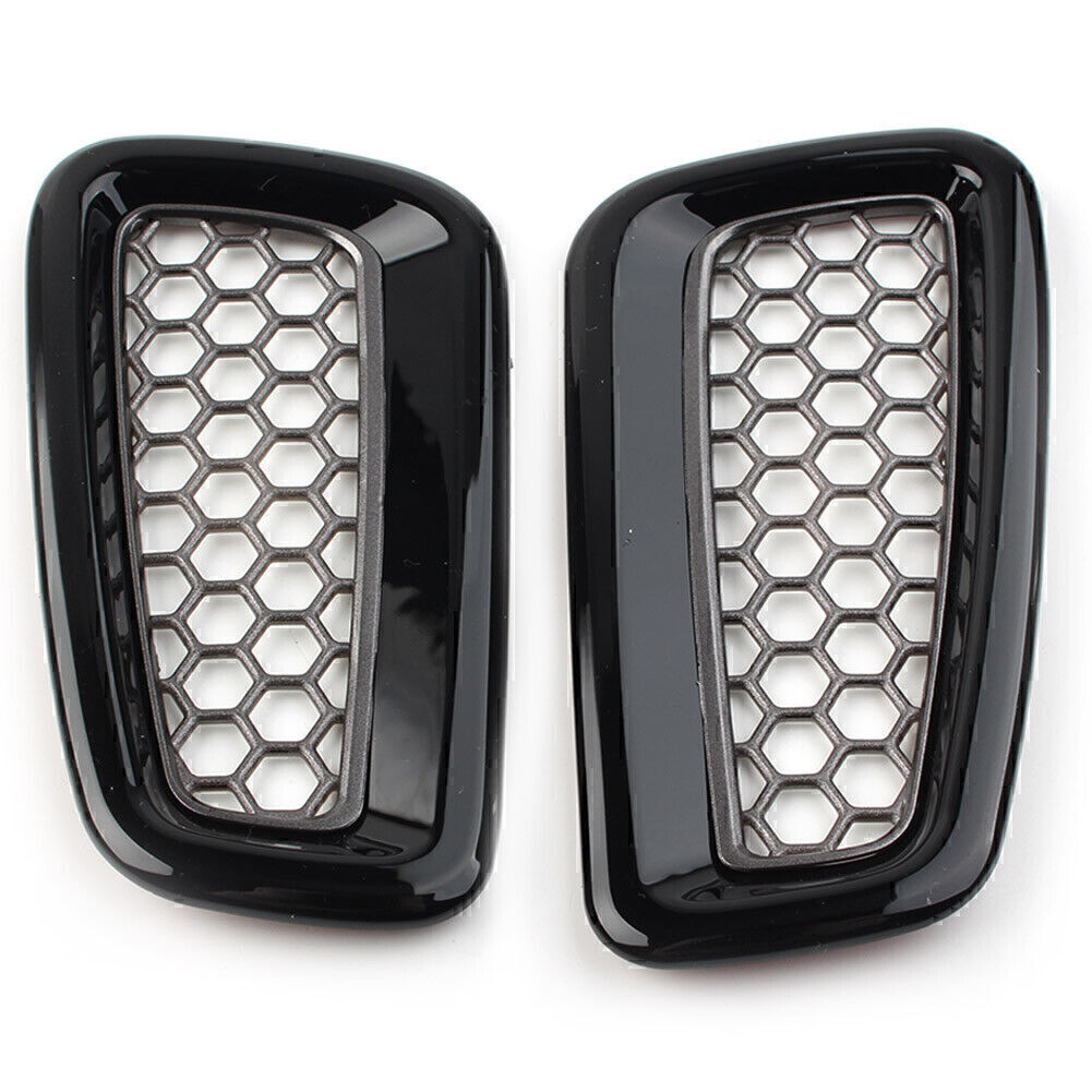 Fit for Honda for Civic 11th 2022 Up 2x Black Honeycomb Inner Dash Side Air Vent Cover