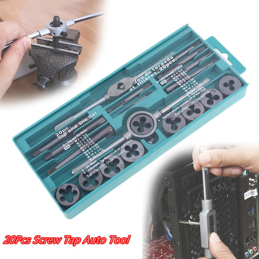 Car Screw Thread Repair Plastic Case 20x Tap And Die Set Hand Wrench Metric Tool